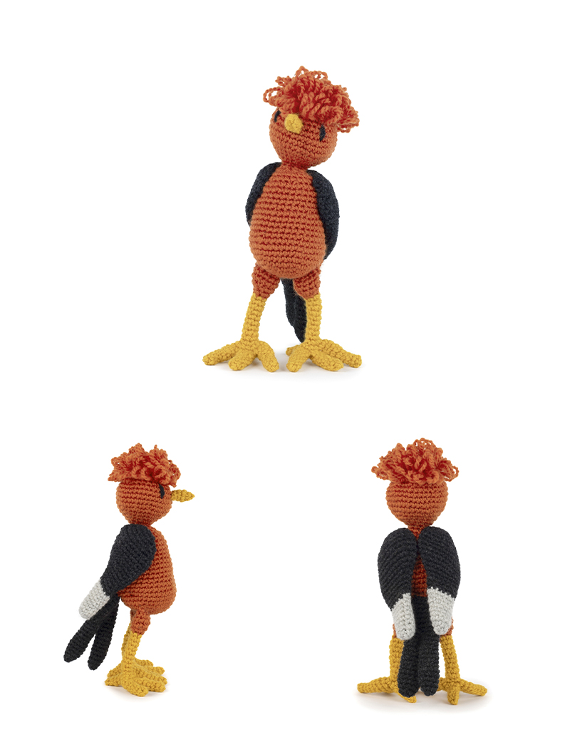 toft ed's animal mateo the cock of the rock amigurumi crochet